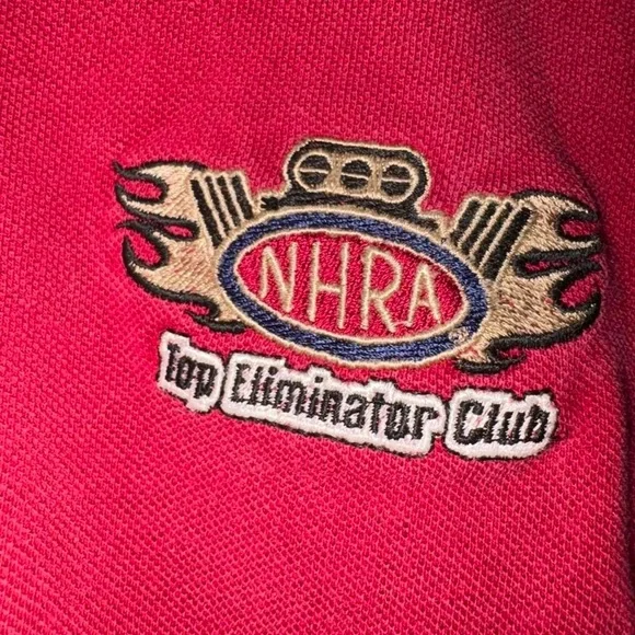 Sz M NHRA Top Eliminator Club red polo shirt #racing #motorsport - Picture 2 of 4